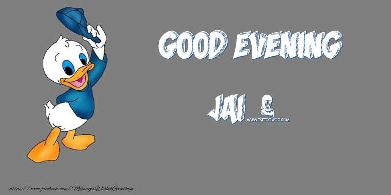 Greetings Cards for Good evening - Animation | Good Evening Jai